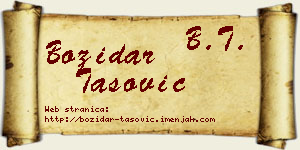 Božidar Tašović vizit kartica